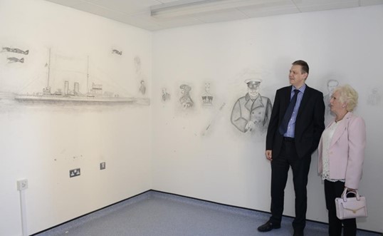 Drawings of famous characters found in Arundel Unit